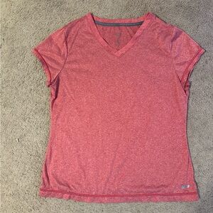 Women's Red V-Neck Top